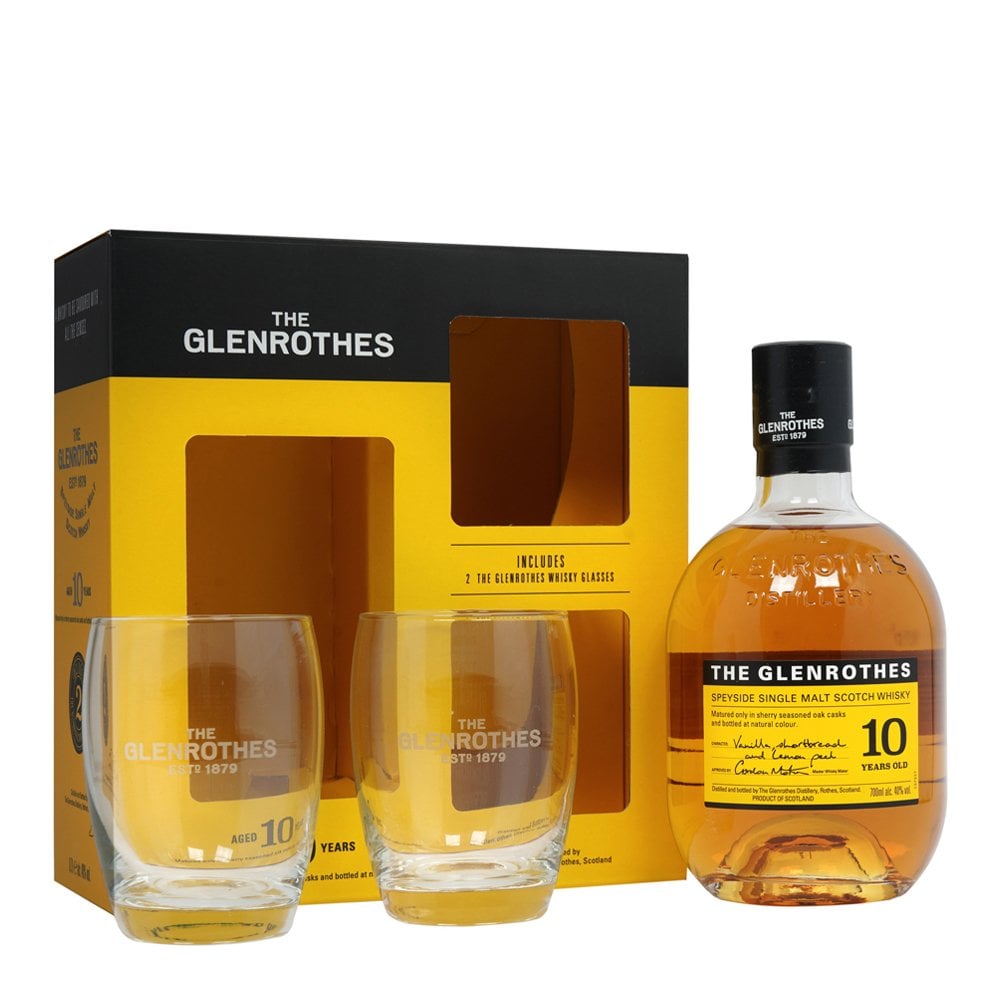 Glenrothes 10 yo GB + 2 Glasses